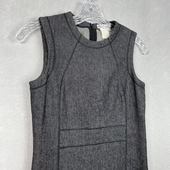 Kors Michael Kors Dress Size 2 Black Midi Sleeveless Sheath Made in Italy - Picture 4 of 12